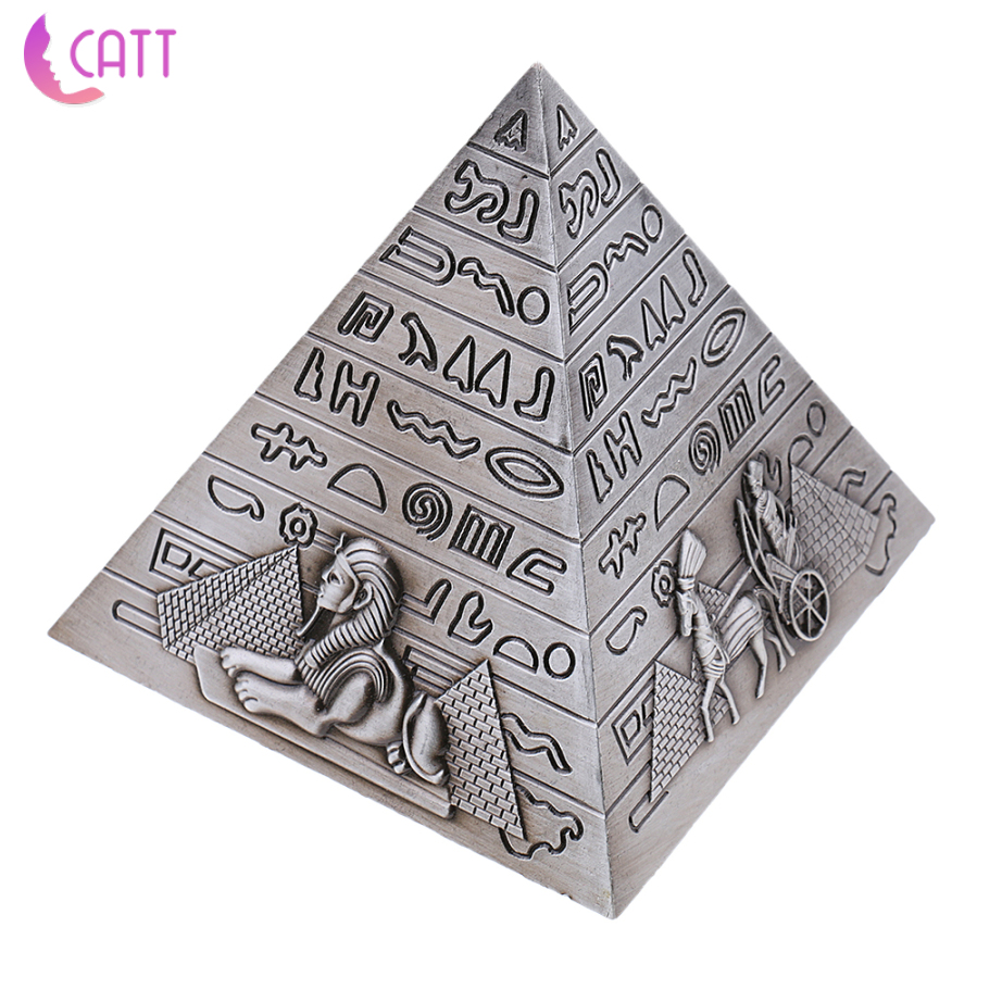 Mô Hình Kim Tự Tháp Ai Cập Mini 10cm Bằng Kim Loại