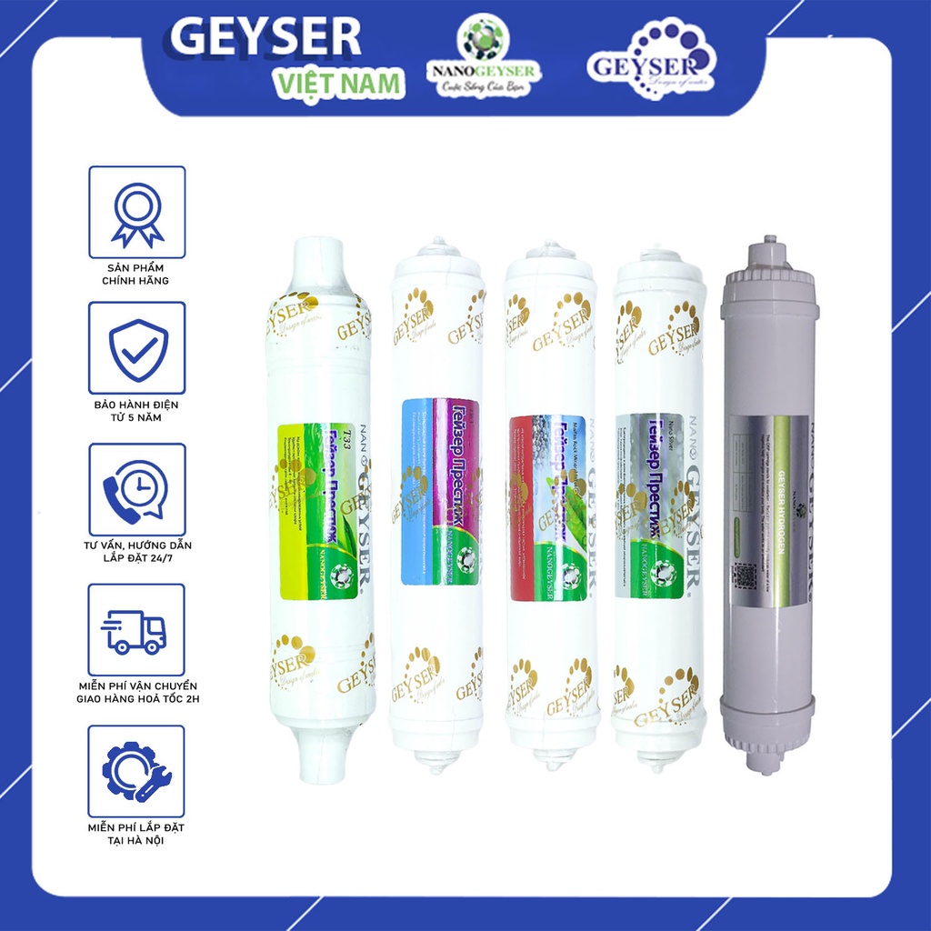 Combo 5 lõi lọc nước 45678 dùng cho tất cả dòng máy NANO