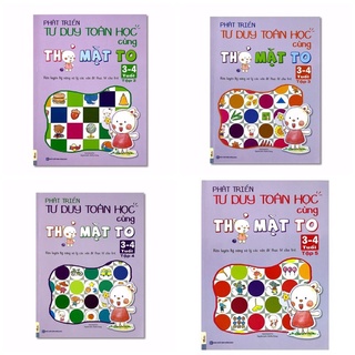 Sách - combo phát triển tư duy toán học cùng thỏ mặt to 3 - 4 tuổi