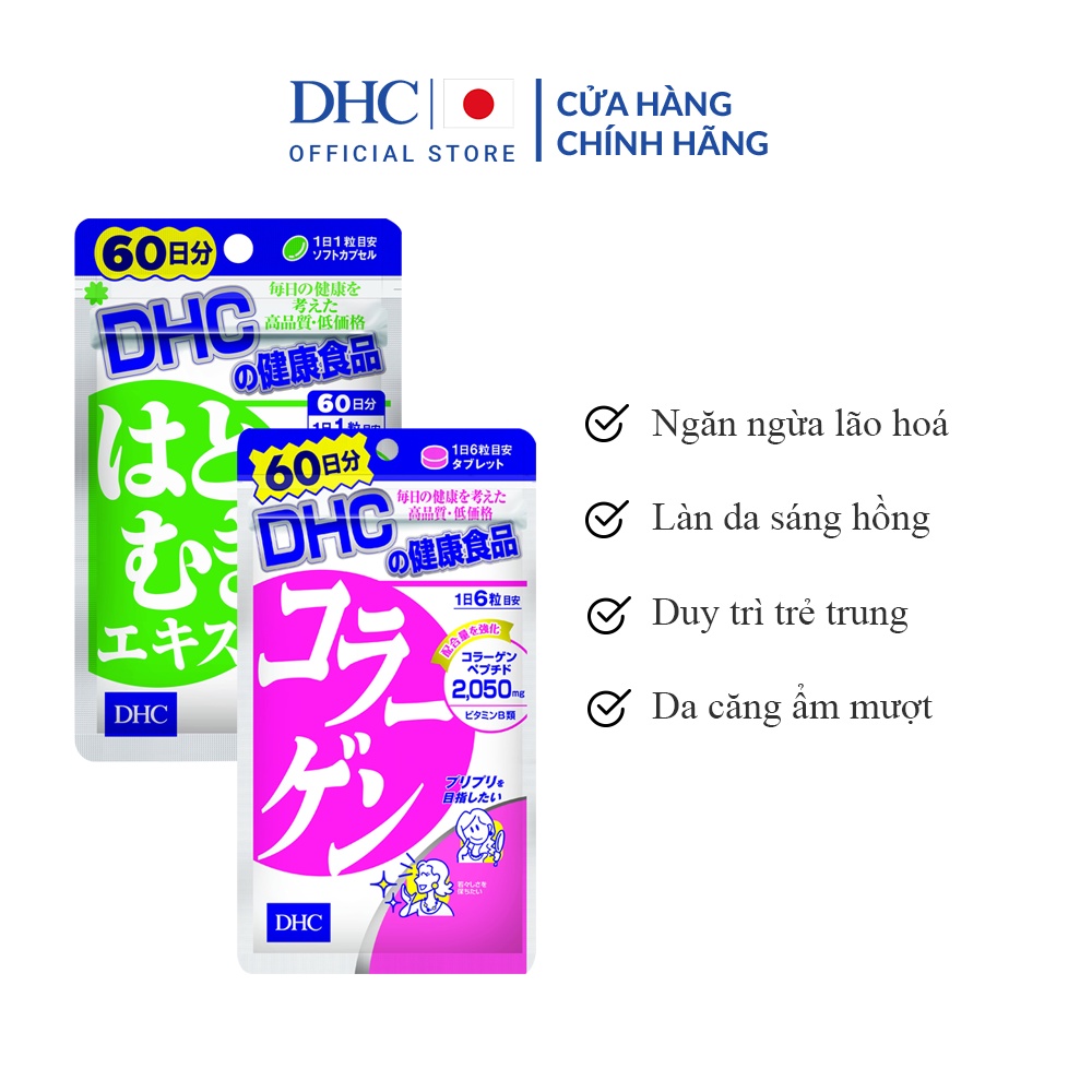 Combo Viên uống Chống Lão Hoá Da 60 Ngày (Adlay &amp; Collagen)