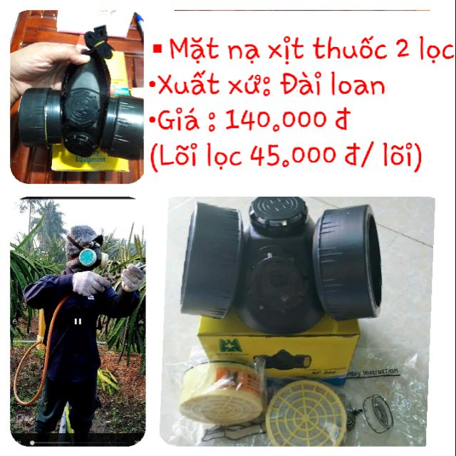 Mặt nạ phòng độc 2 lọc