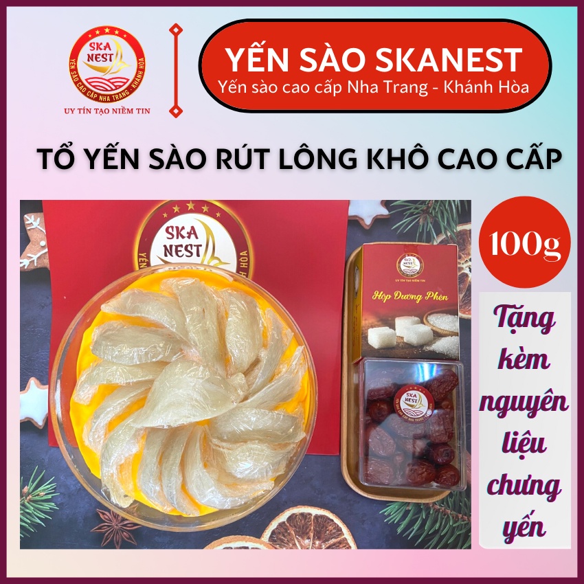 🤗 50gr Yến Sào Rút Lông Tặng táo đỏ, đường phèn, hạt chia ️‍♀️️‍♀️ Tổ Yến Rút Lông