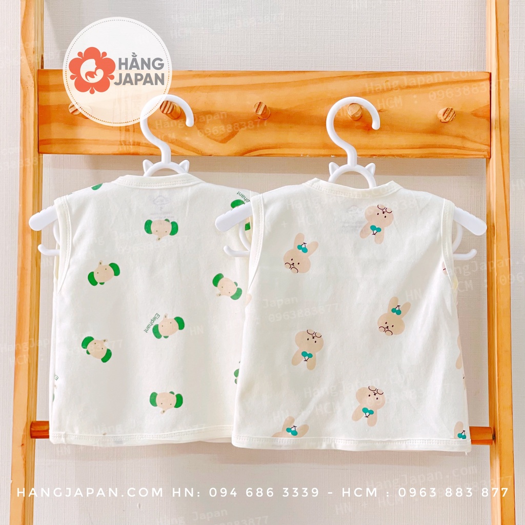 Áo gile nỉ Himon trắng họa tiết hàng đẹp cho bé từ 3-17kg