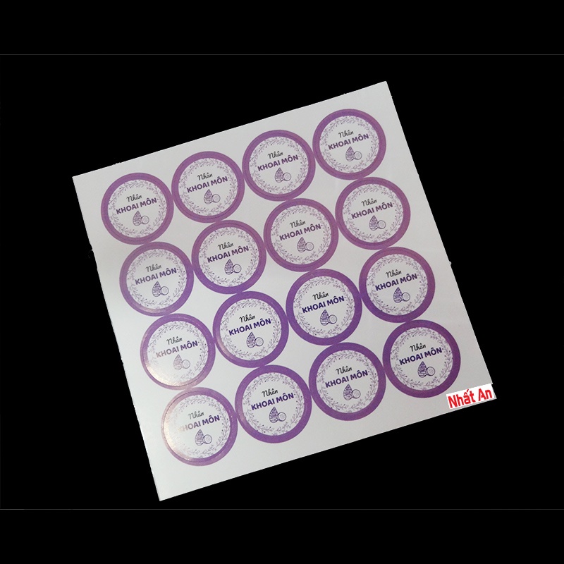 Tem trung thu khoai môn - Set 5 tờ