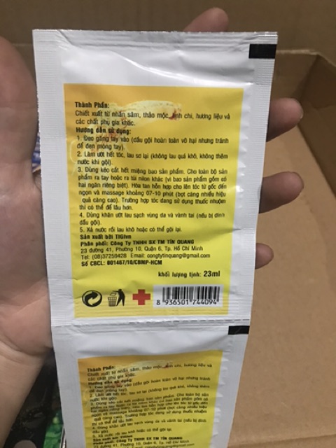 1 Gói Nhuộm Tóc Đen Nhâm Sâm