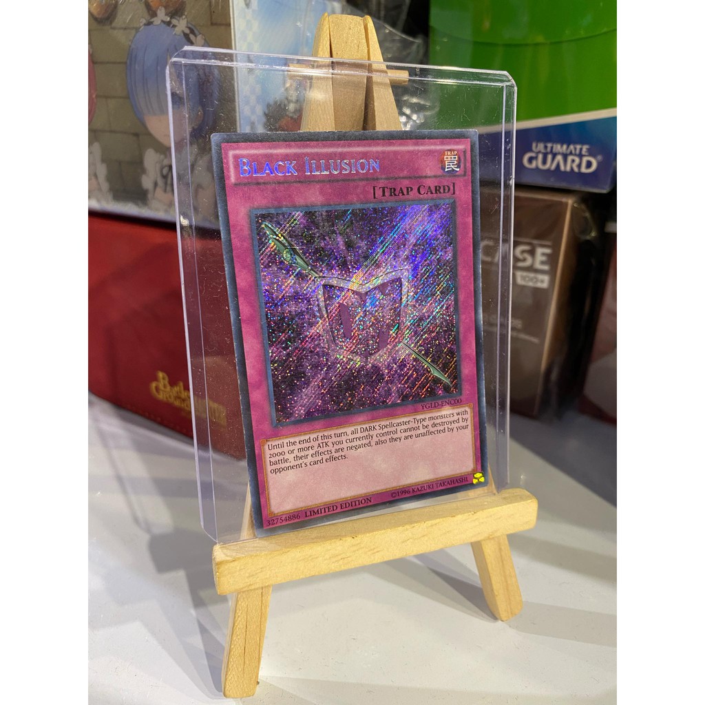 Lá bài thẻ bài Yugioh Black Illusion – Secret Rare - Tặng bọc bài nhựa bảo quản