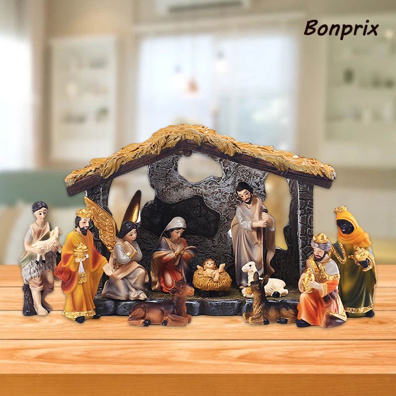 Bộ tượng phong cảnh chúa Jesus trang trí đa dụng chất lượng cao