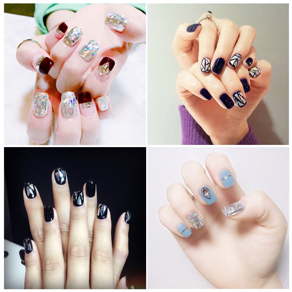 Miếng dán móng tay Sequin - Nail Wraps (14 miếng dán khô)
