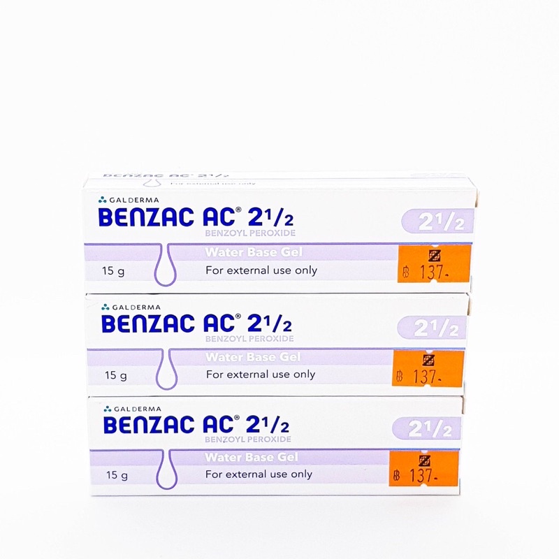 Gel giảm mụn Benzac AC 2.5%/ 5% Benzoyl Peroxide