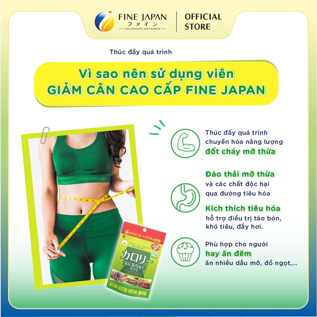 Viên uống chống hấp thụ calories cao cấp fine japan gói 375 viên - ảnh sản phẩm 4