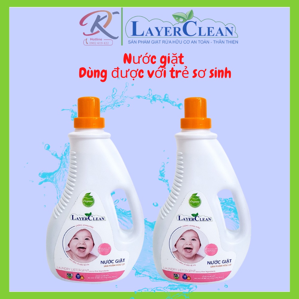 Nước giặt hữu cơ LayerClean loại 4 lít - Hương nước hoa - Dùng được với trẻ sơ sinh