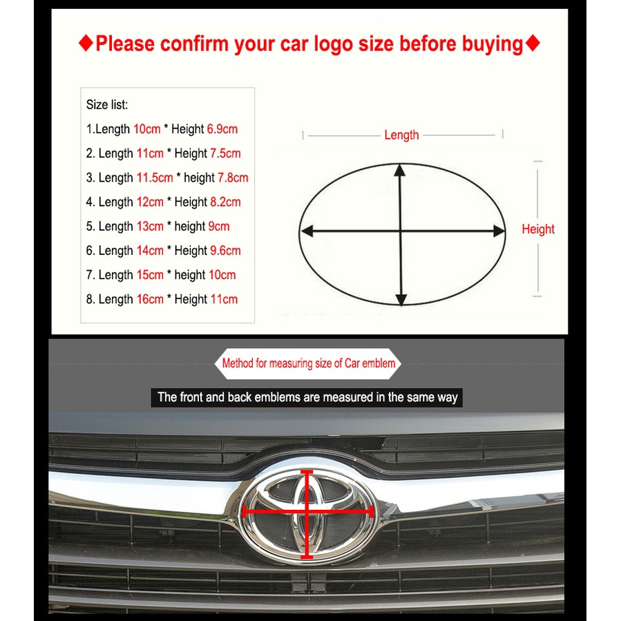 Logo Dán Trang Trí Xe Hơi toyota corolla camry rav4 vios highlander