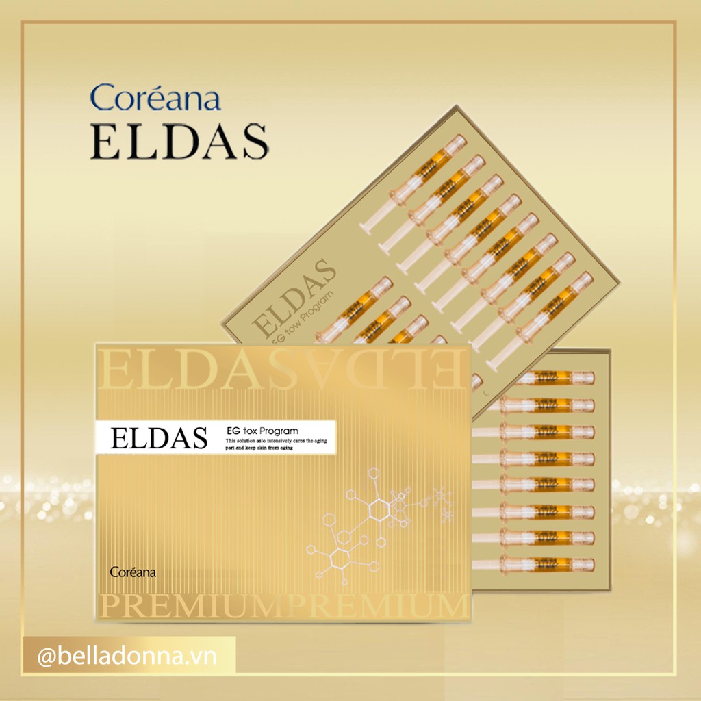 Hộp 30 Ống Serum Tế Bào Gốc Phục Hồi Da, Chống Lão Hóa Eldas EG Tox Program Coreana 2ml x 30 Ống