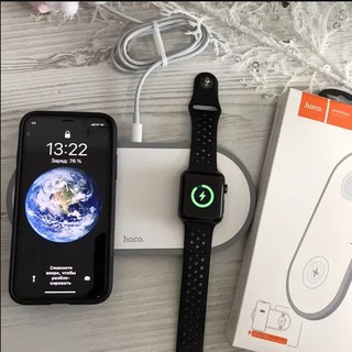 [Mã 153ELSALE2 giảm 7% đơn 300K] Đế Sạc Không Dây Iphone/Ipad/Applewatch/Airpod Sạc Nhanh Qi 3 in 1 Hoco CW20, CW24