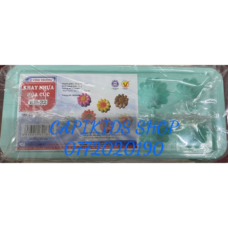 Khuôn rau câu, thạch trà sữa hình bông hoa cúc - 10 viên