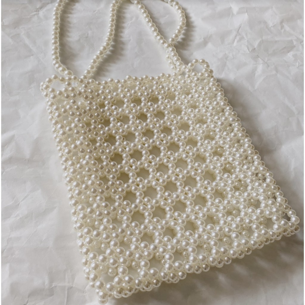Lily Pearl Tote | Túi Tote Kết Cườm Nhỏ Xinh Hình Chữ Nhật