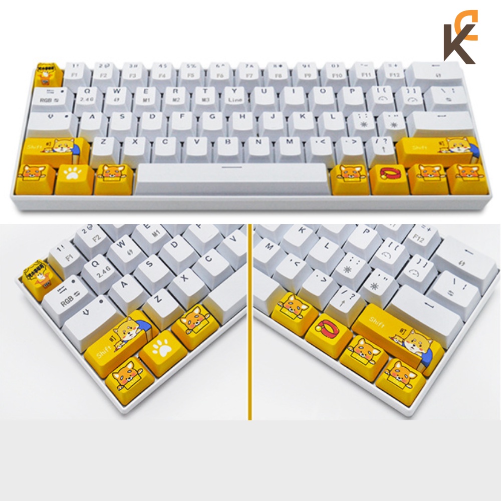 Keycap lẻ PBT mario, Pacman, Doraemon, Corgi cho bàn phím cơ - OEM profile