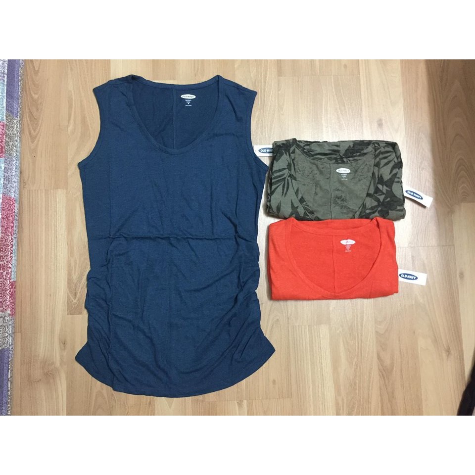 MS2: Áo sát nách cotton Old Navy (còn rêu và xanh sz XL, màu kẻ đen sz M)