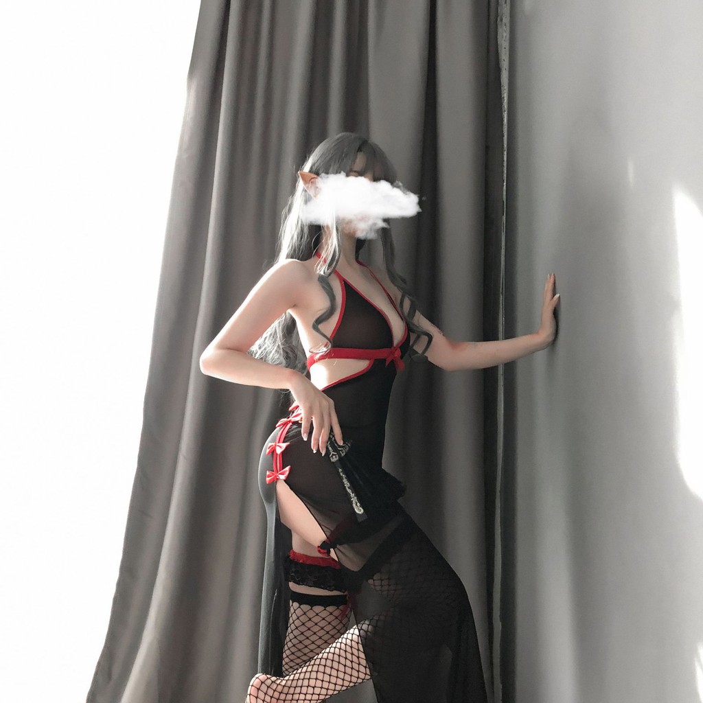 Đồ hóa trang Cosplay sườn xám quyến rũ FREE SHIP váy ngủ Trung Hoa dài | BigBuy360 - bigbuy360.vn