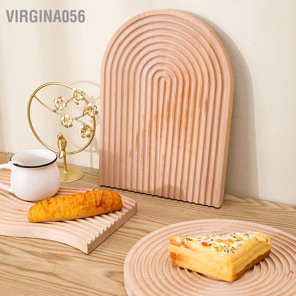 Virgina056 Khay gỗ Sồi dày Thớt bằng thân thiện với môi trường phục vụ cho bánh mì Sushi Bánh trái cây