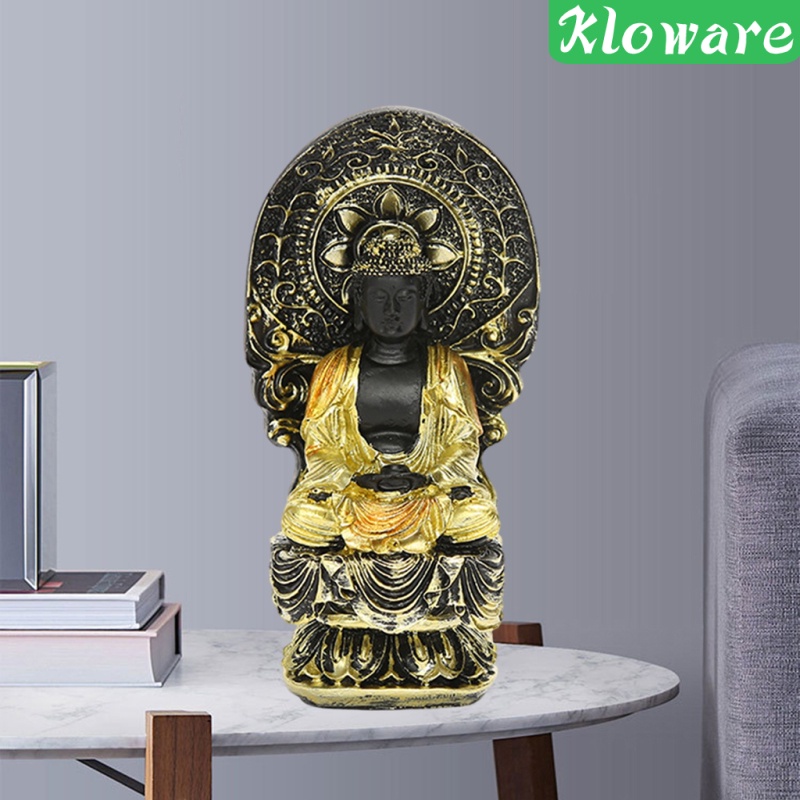 Tượng phật màu vàng và đen dùng để trang trí