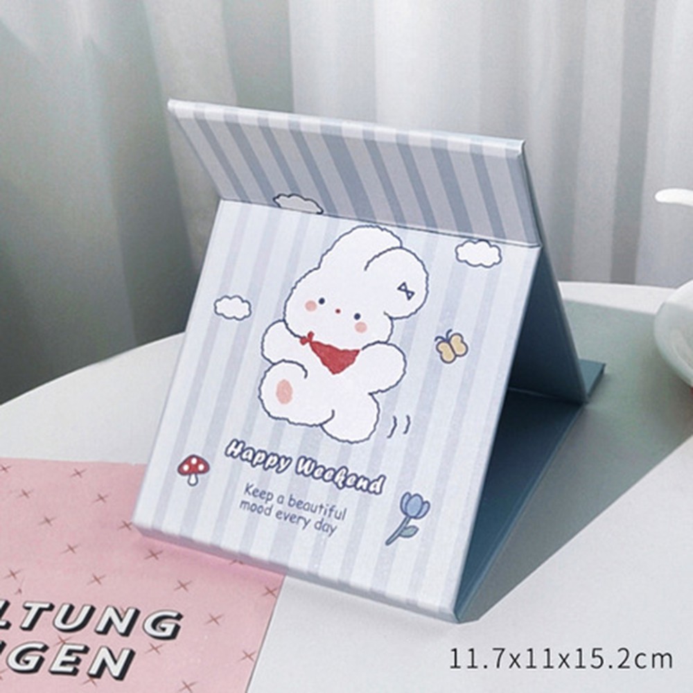 Gương Trang Điểm Để Bàn Thiết Kế Hoạt Hình Dễ Thương Có Thể Gấp Gọn Tiện Dụng