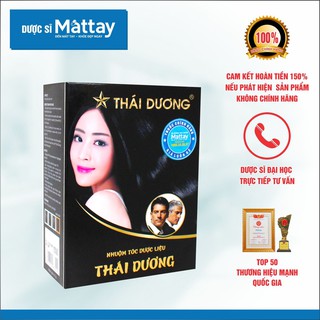 Gội đen tóc thái dương - hộp 5 gói - làm đen tóc.