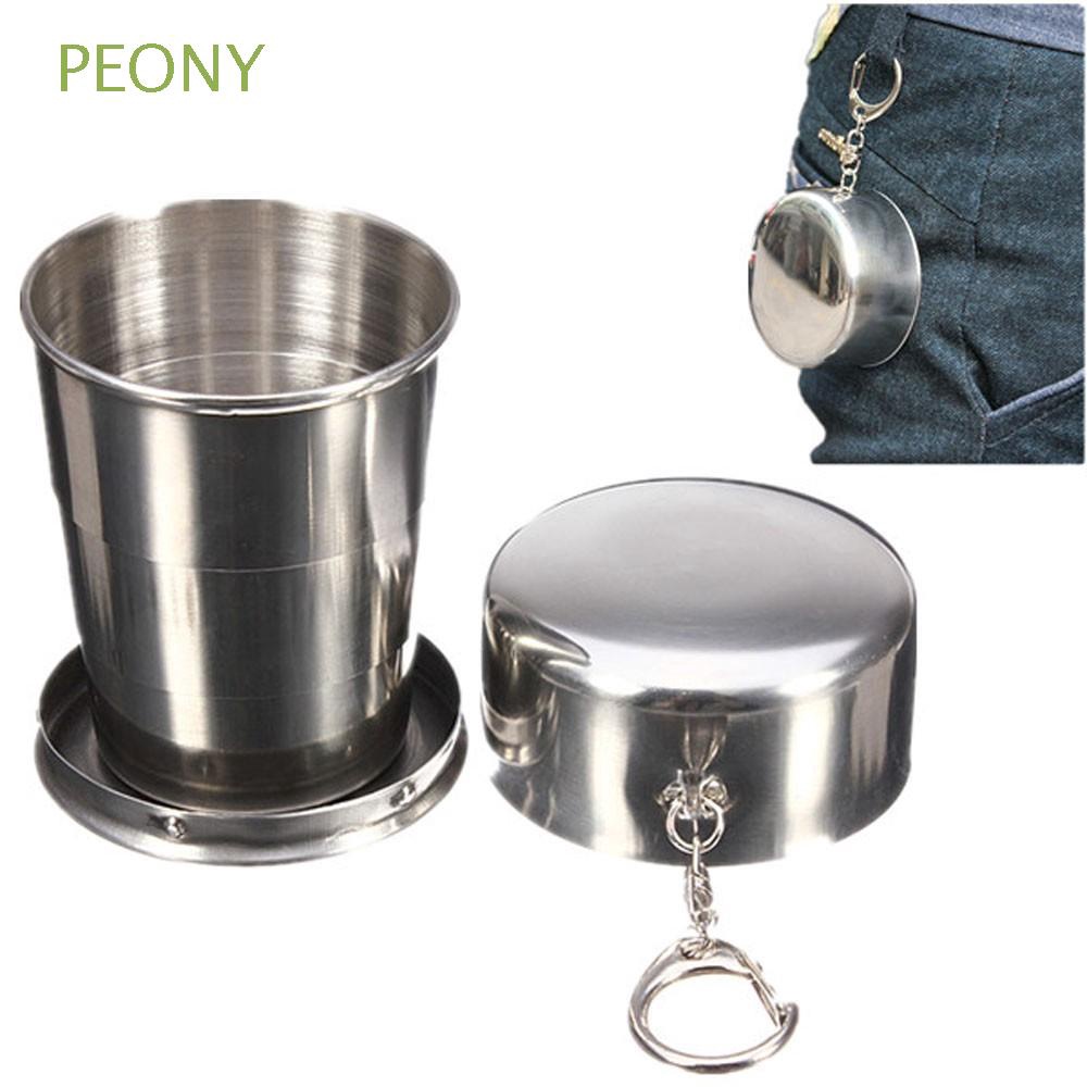 Ly, cốc gấp gọn bằng inox bền chắc, sáng đẹp đảm bảo vệ sinh mang đi học, đi chơi, du lịch