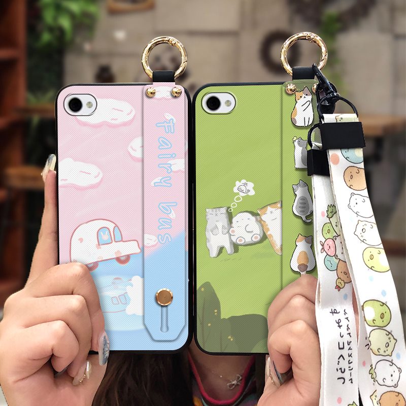 New Arrival Wristband Phone Case For iPhone 4/4s painting flowers For Girls Dirt-resistant Phone Holder