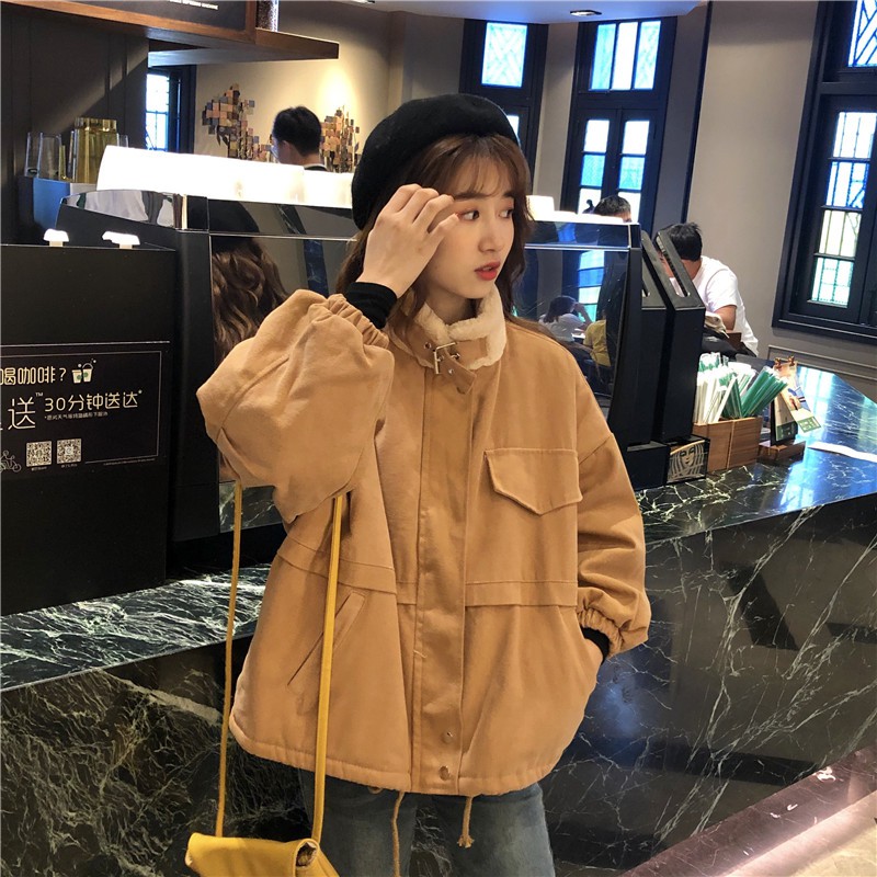 [ẢNH THẬT] Áo khoác kaki nữ lót lông | BigBuy360 - bigbuy360.vn