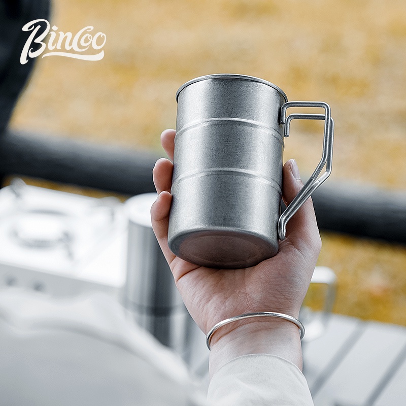 Bincoo Bộ Cốc Uống Cà Phê Bằng Thép Không Gỉ 304 Nhỏ Gọn Tiện Dụng