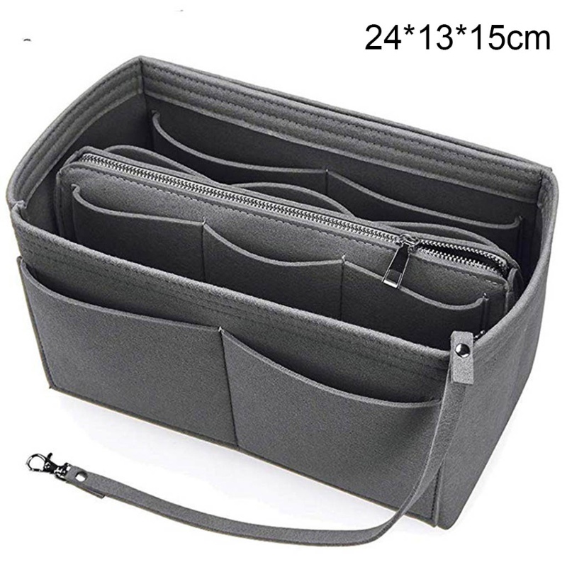 Túi Nỉ Đựng Ví Nhiều Ngăn Có Khóa Kéo Tiện Dụng