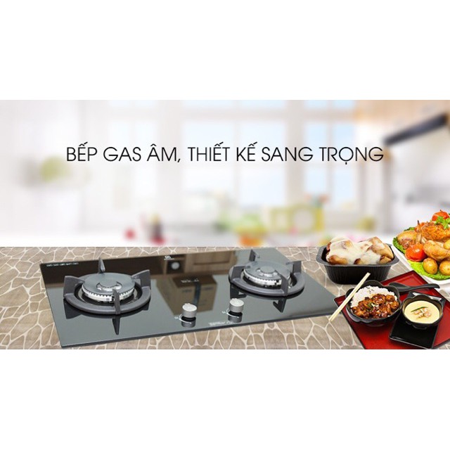 Bếp gas âm Electrolux EGT7828CK - Mặt bếp bằng kính cường - Mâm chia lửa 4.8kW - Bảo hành 2 năm