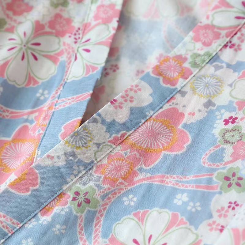 Set Đồ Ngủ Kiểu Kimono Tay Ngắn Bằng Cotton Thời Trang Mùa Hè Cho Nữ | BigBuy360 - bigbuy360.vn