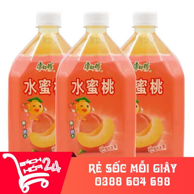 Nước Ép Đào chưng đường phèn - chai 1 lít