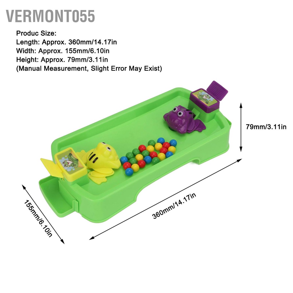 Vermont055 Trò chơi Ếch đói cho ăn quả bóng nhựa Nuốt hạt Ban gia đình tương tác dành trẻ em Đồ