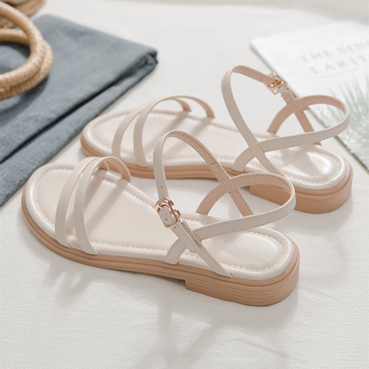 Sandal Đế Bằng Thiết Kế Mới Đơn Giản Thời Trang Mùa Hè 2022 Dành Cho Nữ