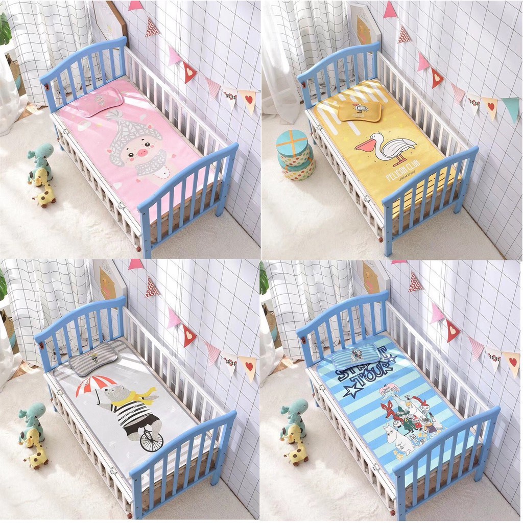 CHIẾU ĐIỀU HÒA 3D MUSLIN TREE KÈM GỐI THOÁNG KHÍ CHO BÉ SƠ SINH