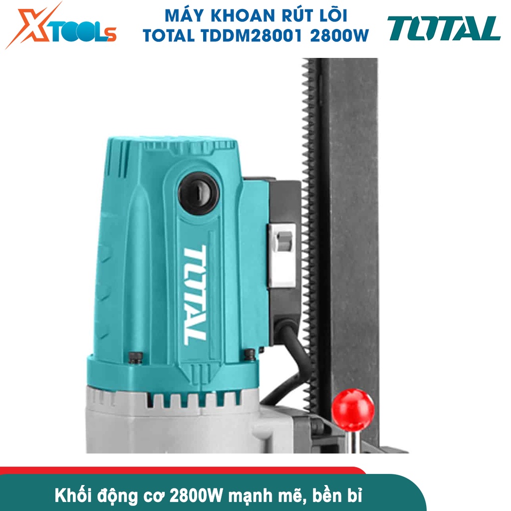 Máy khoan khoét lỗ rút lõi TOTAL TDDM28001 2800W, máy khoan đường kính tối đa 200mm kèm 1 chân khoan[CHÍNH HÃNG][XTOOLS]