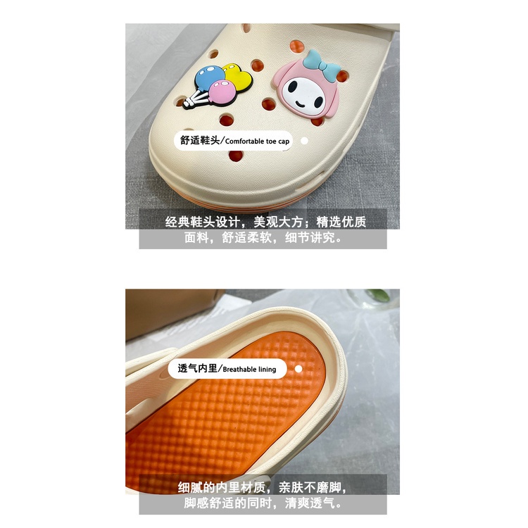 Nữ Crocs Kiểu Dép Đáy Dày Chống Trượt Giày Y Tá Dép Đi Biển Dép Đi Biển