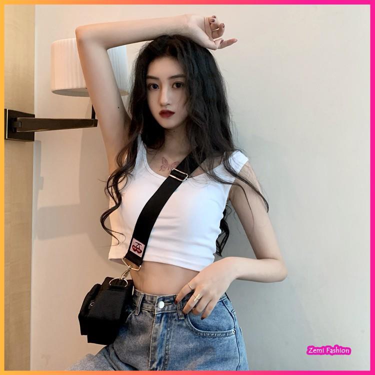 Áo Croptop 2 Dây 💕 Áo Croptop 3 lỗ Co Giãn Chất Cotton Mềm 💕 Áo Ba Lỗ Nữ Croptop Ôm Body Trơn Ulzzang | BigBuy360 - bigbuy360.vn