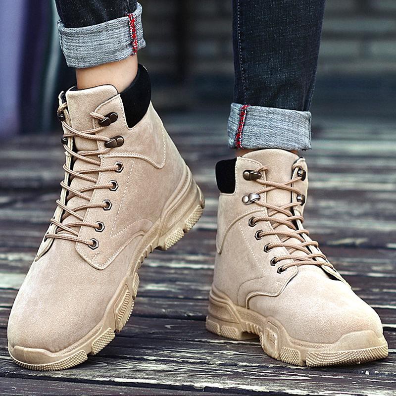 Giày boot nam có cổ,da pu lộn thiết kế châu âu cực ngầu và êm chân-800 | BigBuy360 - bigbuy360.vn