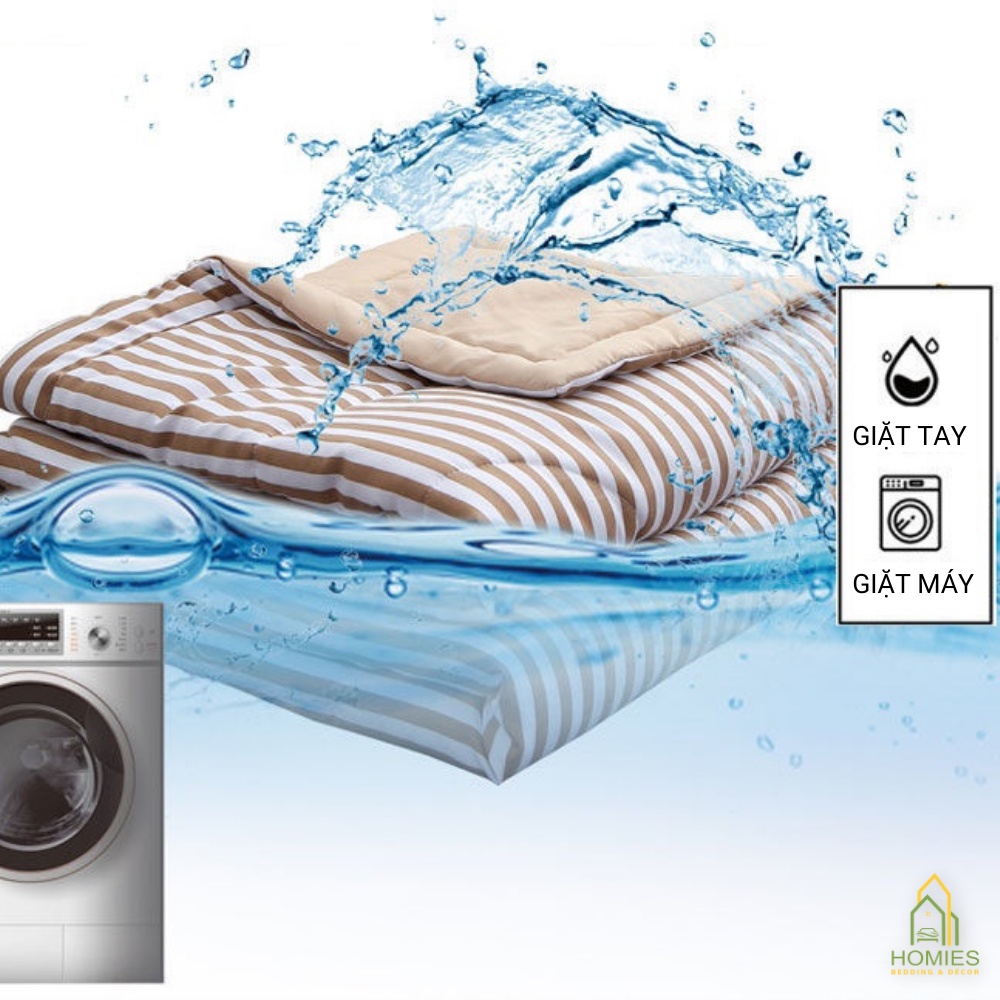 Chăn Hè Thu HOMIES Chất Vải Poly Cotton Mềm Mại Nhiều Màu Sắc - Kích Thước 2m x 2m3