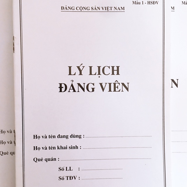 Lý lịch đảng viên