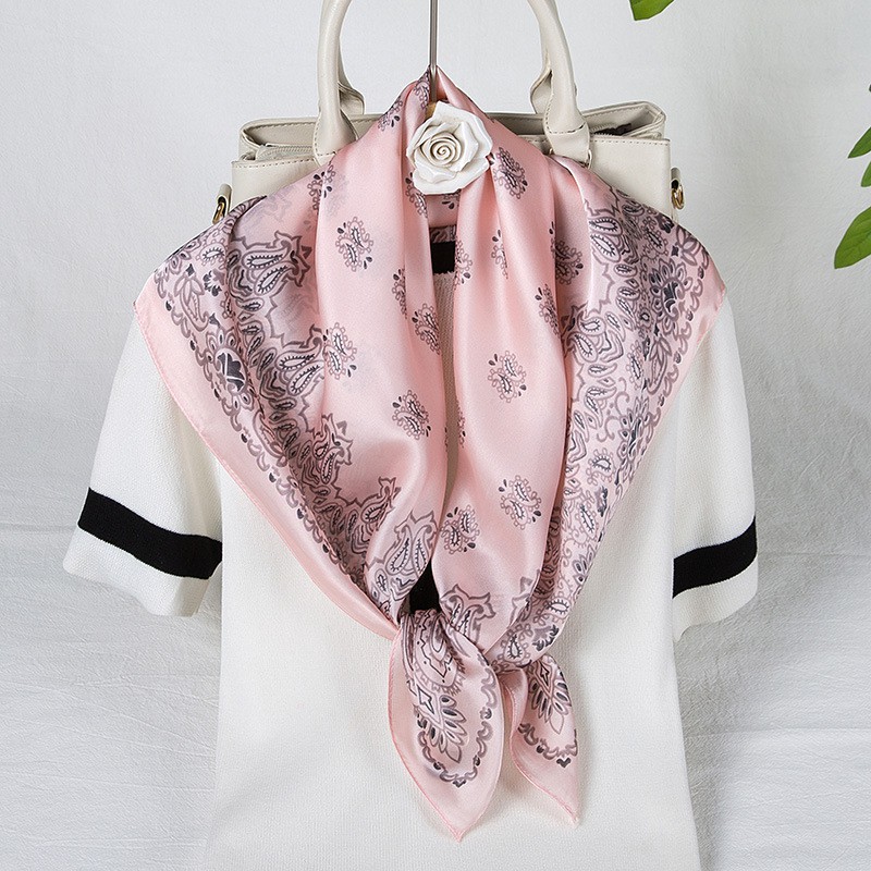 Khăn Lụa Vuông Quàng Cổ Nữ Đẹp - Turban Bandana Quấn Làm Áo BLACKPINK Họa Tiết Chấm Bi Vintage Phong Cách Hàn Quốc