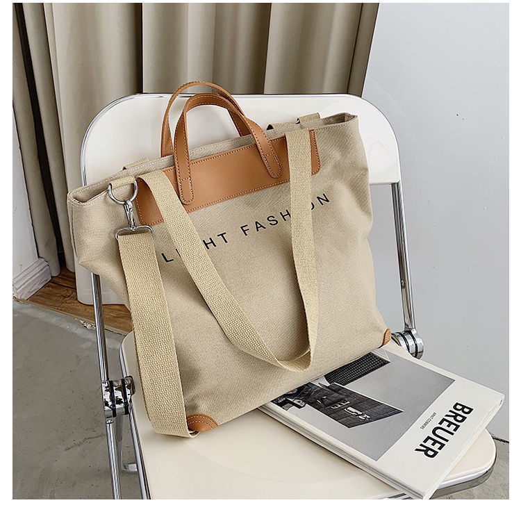 (Hàng Có Sẵn) Túi Xách tote Bằng Vải Canvas Kích Thước Lớn Mẫu Mới 2022 Thời Trang Mới Dành Cho Giáo Viên