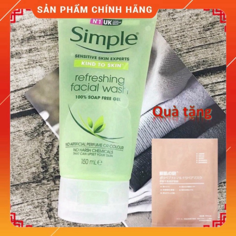 Sữa rửa mặt simple - 150ml Bill 4 date 2023 mới nhất - Chính Hãng | BigBuy360 - bigbuy360.vn