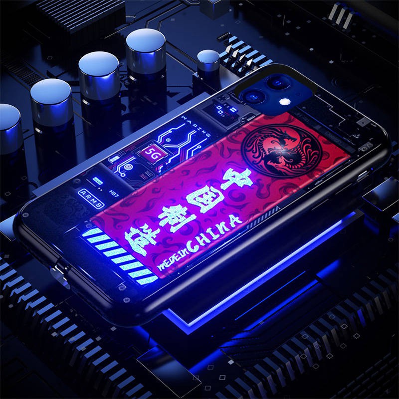 Vỏ điện thoại phát sáng, điều khiển bằng giọng nói, sáng tạo trí thun ngắn tay | BigBuy360 - bigbuy360.vn