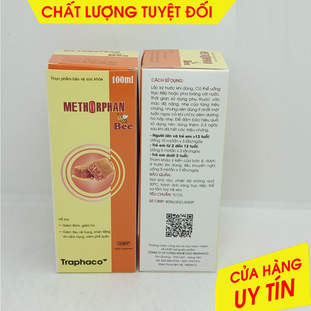 Siro ho METHORPHAN Traphaco chai 100ml