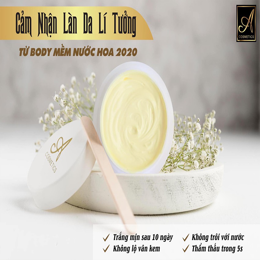Combo Kem Body Mềm dưỡng trắng da bật tone sau 7 ngày, Không lộ Vân Kem, Không Trôi với nước, Thẩm thấu sau 5s | BigBuy360 - bigbuy360.vn